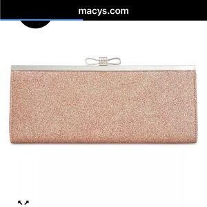 INC International Concepts Pink Glitter Clutch